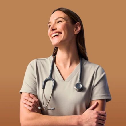 Smiling doctor with a stethoscope